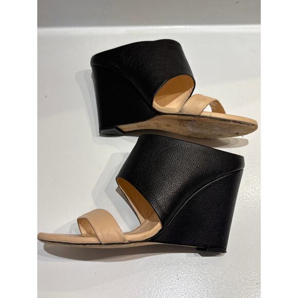 DEE KELLER Willow Leather Neutral Black Slip On Wedge 39 8.5US - Picture 7 of 8